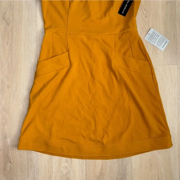 NEW! Donna Morgan yellow work dress with Sleeves. Size 4 - Picture 3 of 6